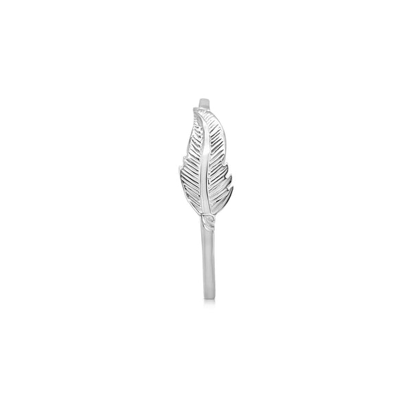 Sterling Silver Feather Stacking Ring