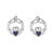 Sterling Silver Childrens Birthstone Stud Earrings September (Sapphire CZ)