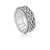 Sterling Silver Celtic Twisted Knot Band with Silver Rim