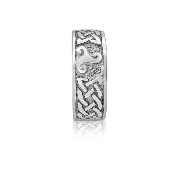 Sterling Silver Celtic Band with Triskele