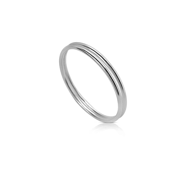 Sterling Silver Two Band Ring
