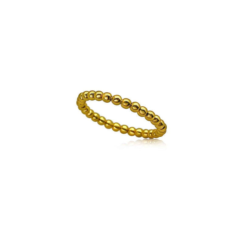 Sterling Silver with 18ct gold plated ball ring