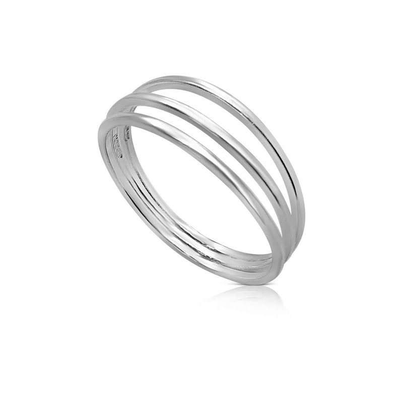 Sterling Silver Three Band Ring