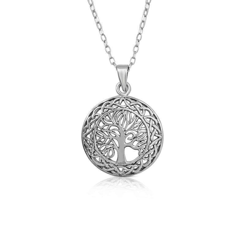 Sterling Silver Tree Of Life Pendant and Necklace