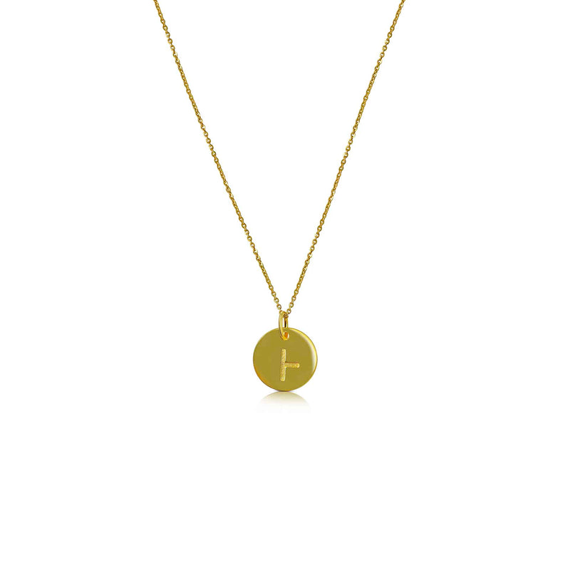18ct Gold Plated Ogham Necklace Letter 'B'