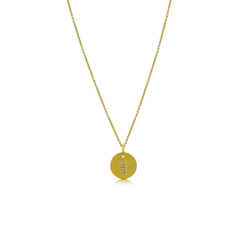 18ct Gold Plated Ogham Necklace Letter 'C'
