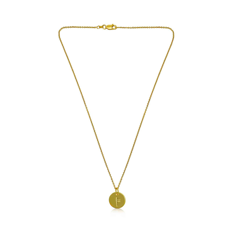 18ct Gold Plated Ogham Necklace Letter 'L'