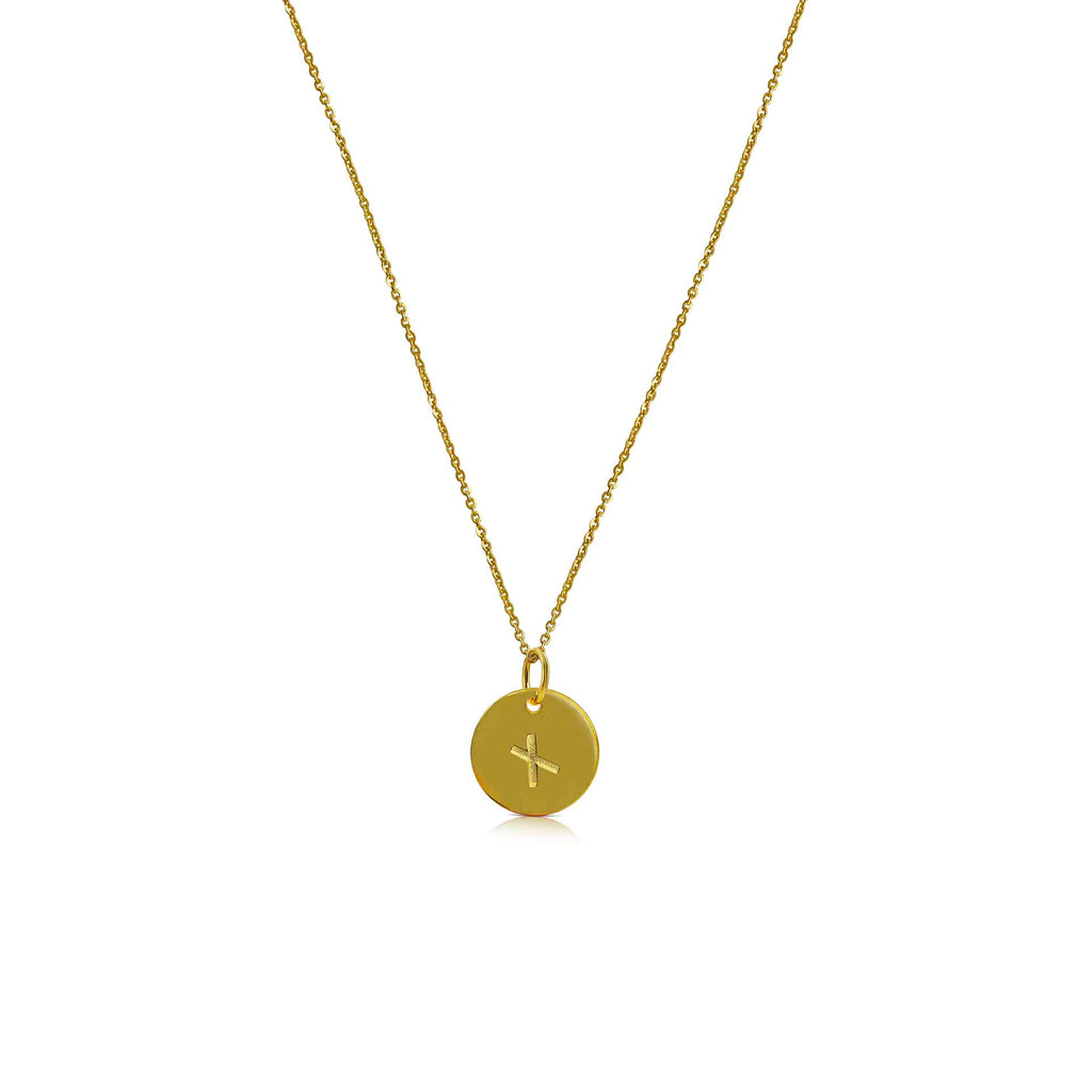 18ct Gold Plated Ogham Necklace Letter 'M'