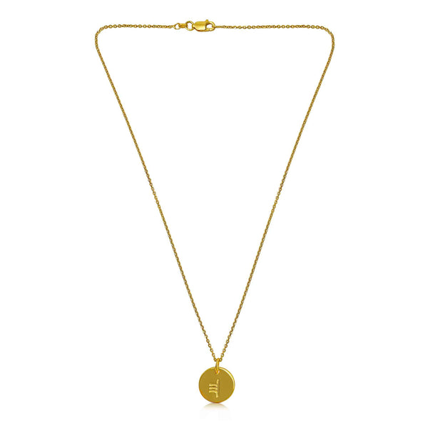 18ct Gold Plated Ogham Necklace Letter 'T'