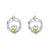 Sterling Silver Childrens Birthstone Stud Earrings November (Topaz CZ)
