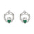 Sterling Silver Childrens Birthstone Stud Earrings May (Green CZ)