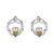Sterling Silver Childrens Birthstone Stud Earrings August (Peridot CZ)